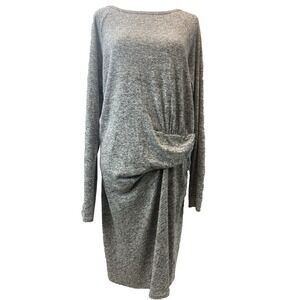 Athleta Womens Dress Large Gray Solitude Stretch Soft Cozy Casual‎ Sport